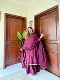 Plum Embroidered Frock