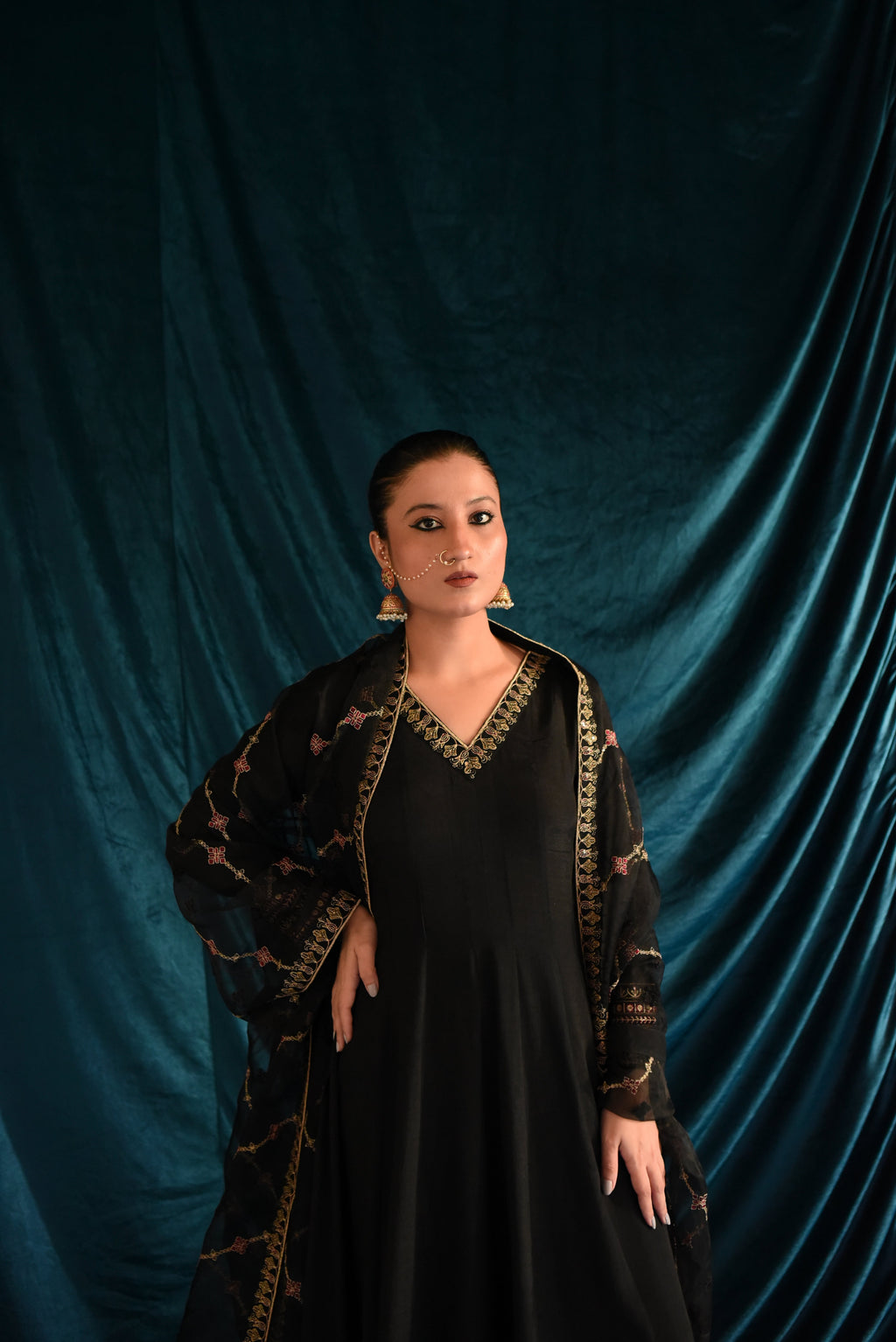 SAFFRON COLLECTION'25 (Black Frock)