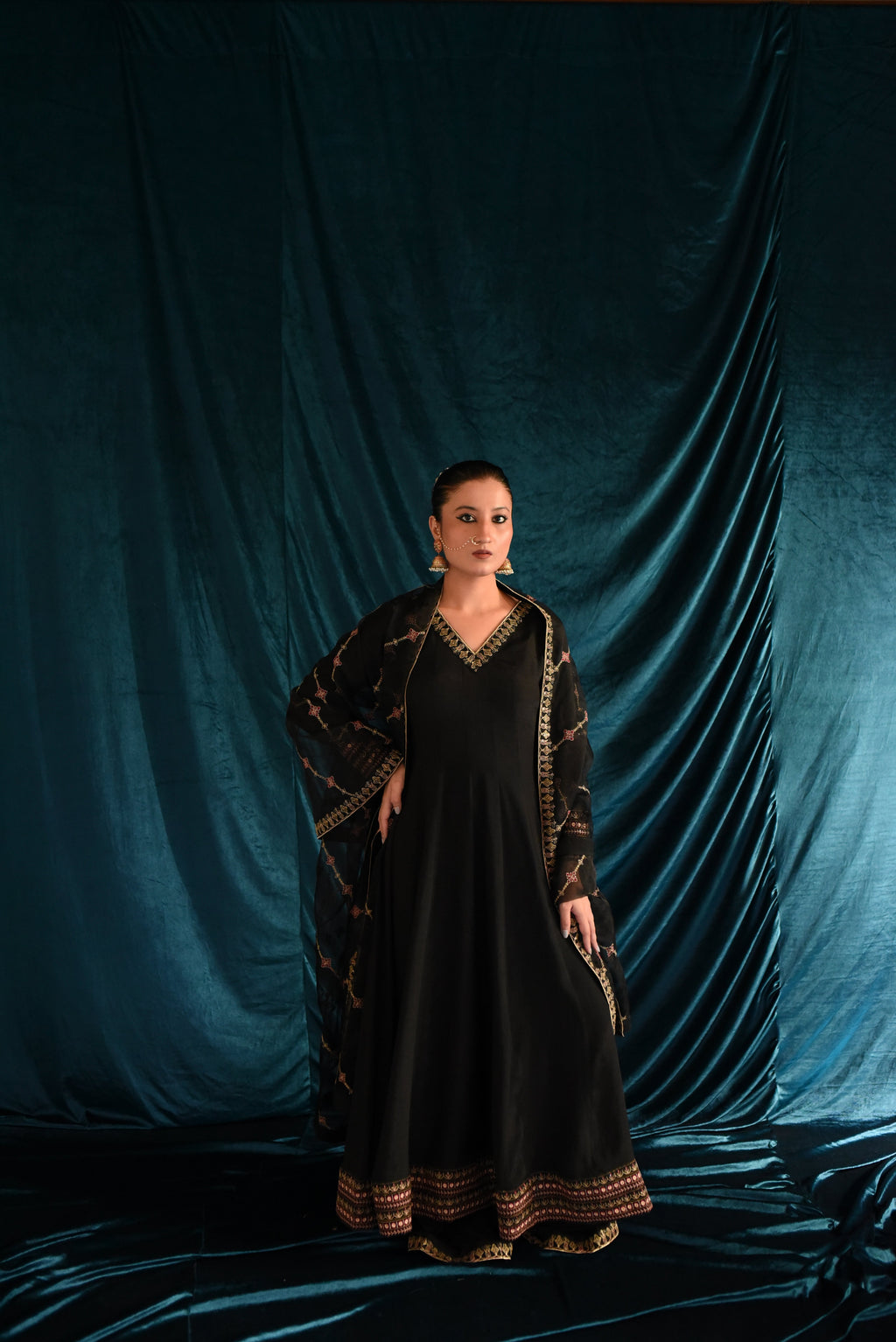 SAFFRON COLLECTION'25 (Black Frock)