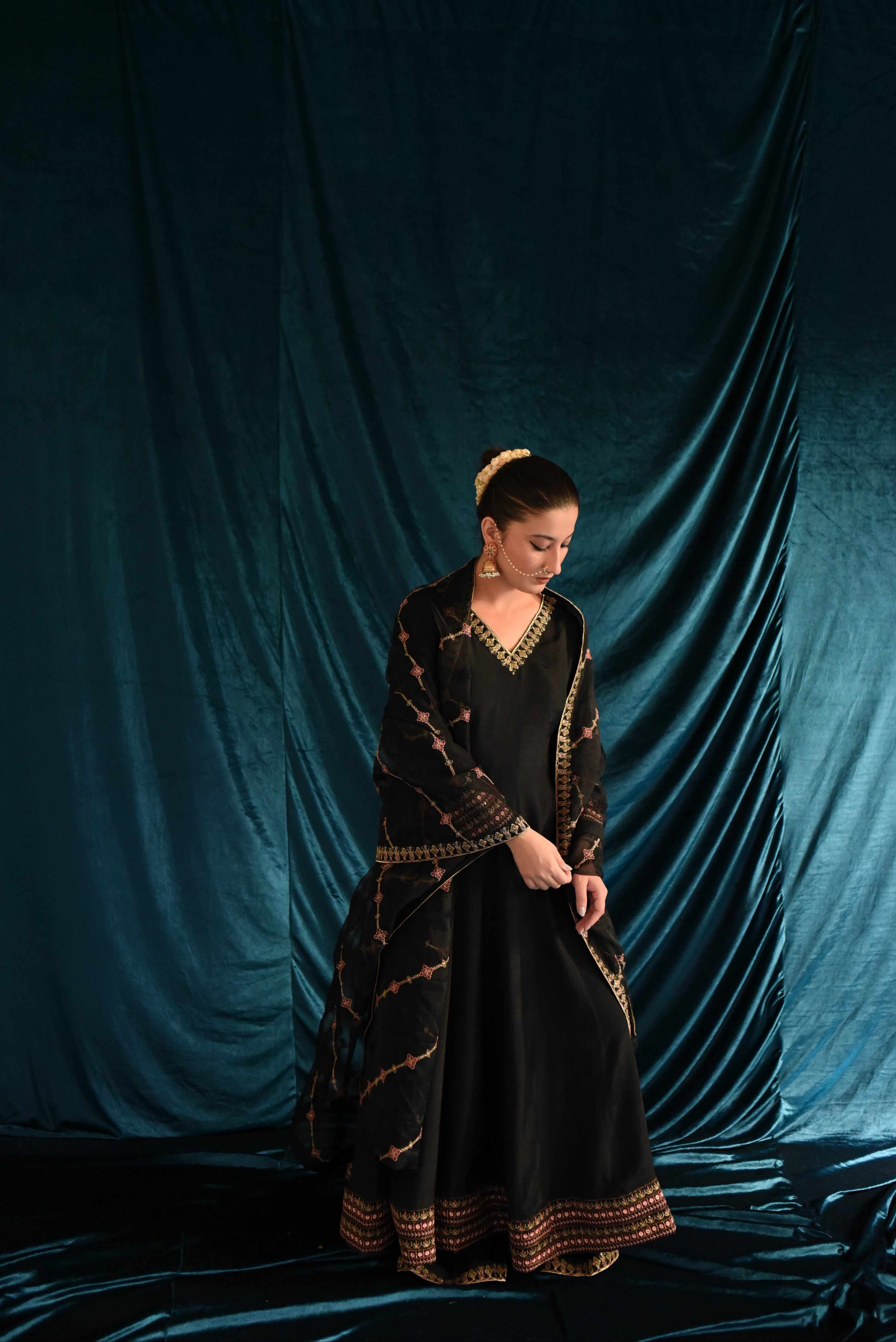 SAFFRON COLLECTION'25 (Black Frock)