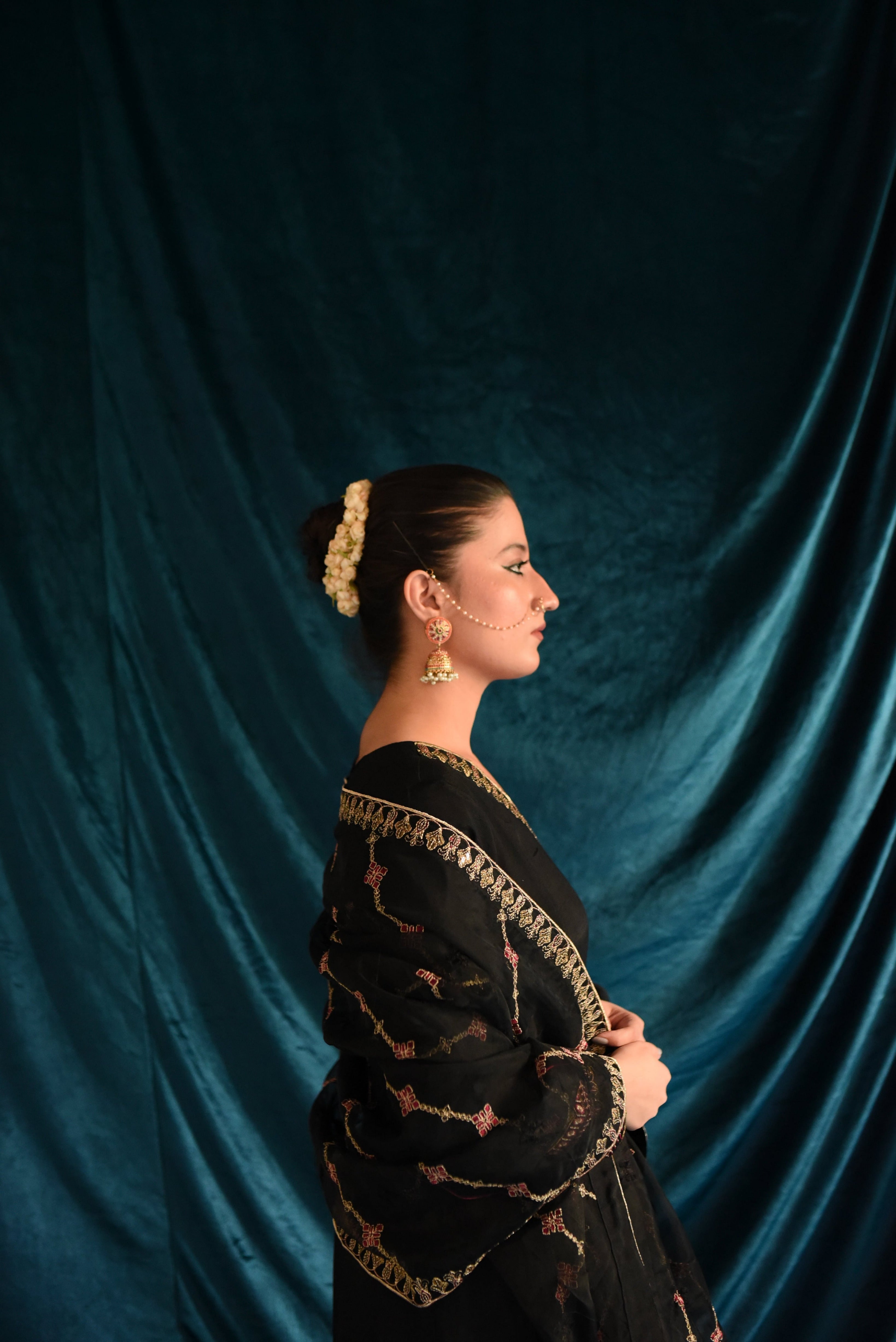 SAFFRON COLLECTION'25 (Black Frock)