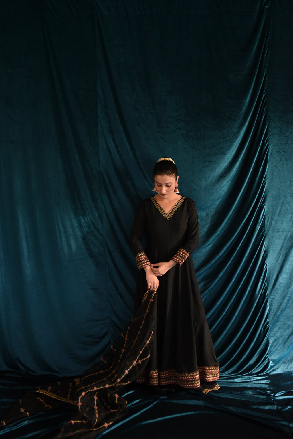 SAFFRON COLLECTION'25 (Black Frock)