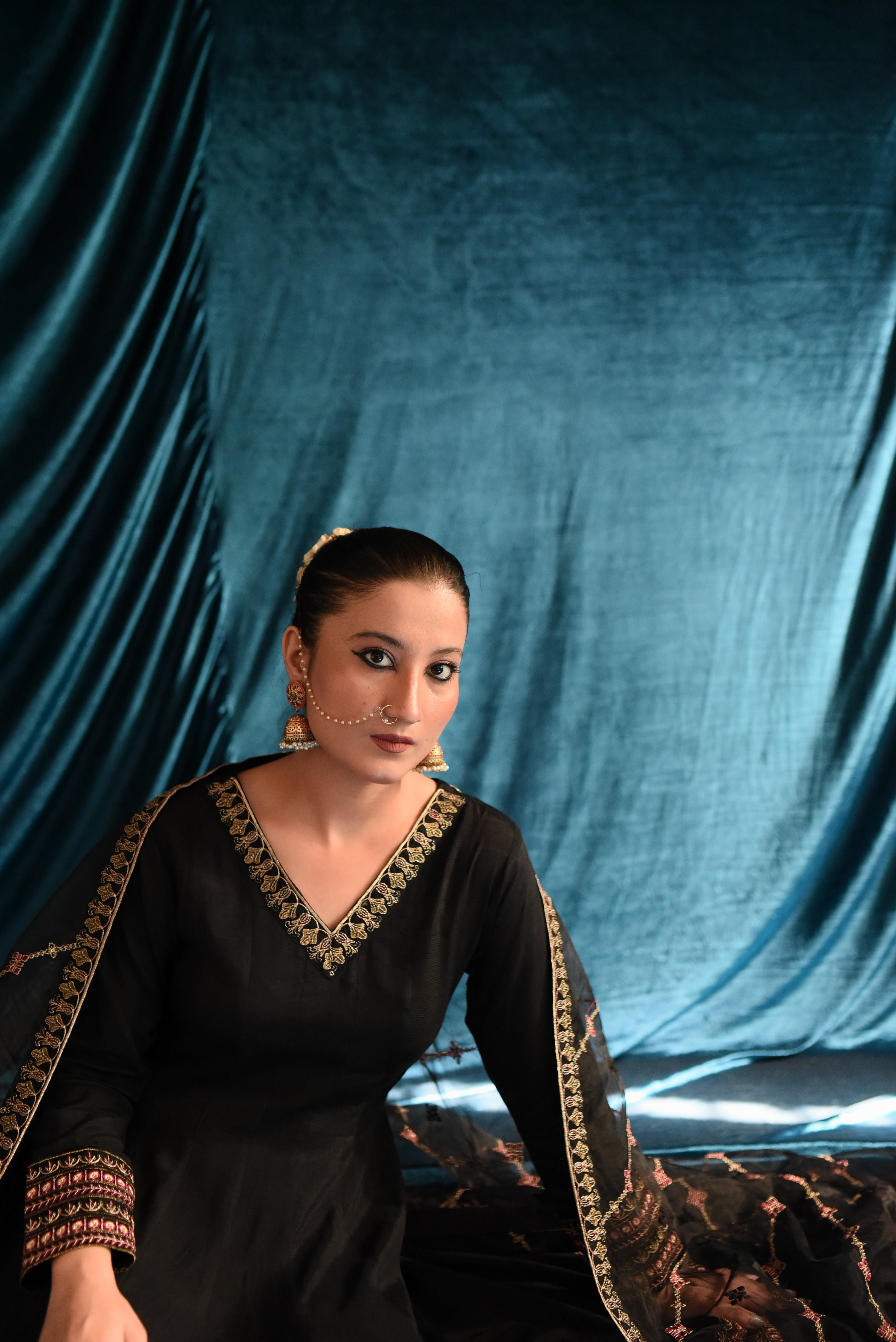 SAFFRON COLLECTION'25 (Black Frock)