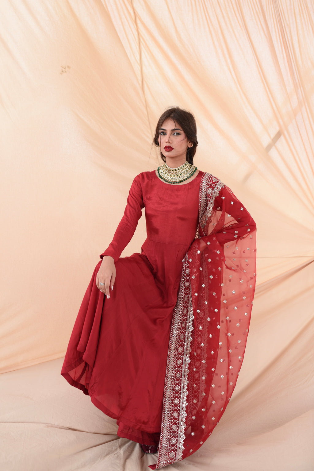 Red kalidaar frock ( BFFC-01 )