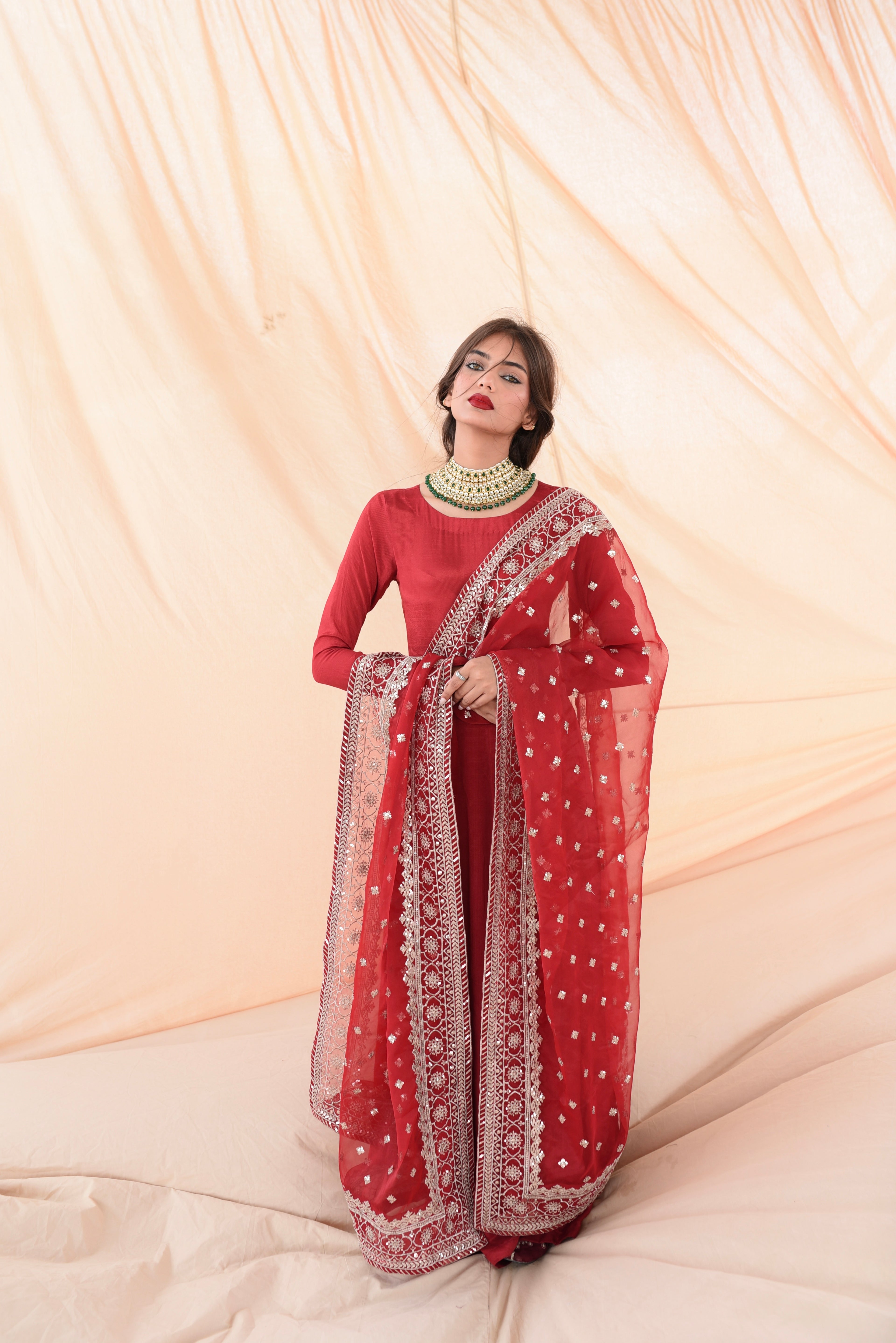 Red kalidaar frock ( BFFC-01 )