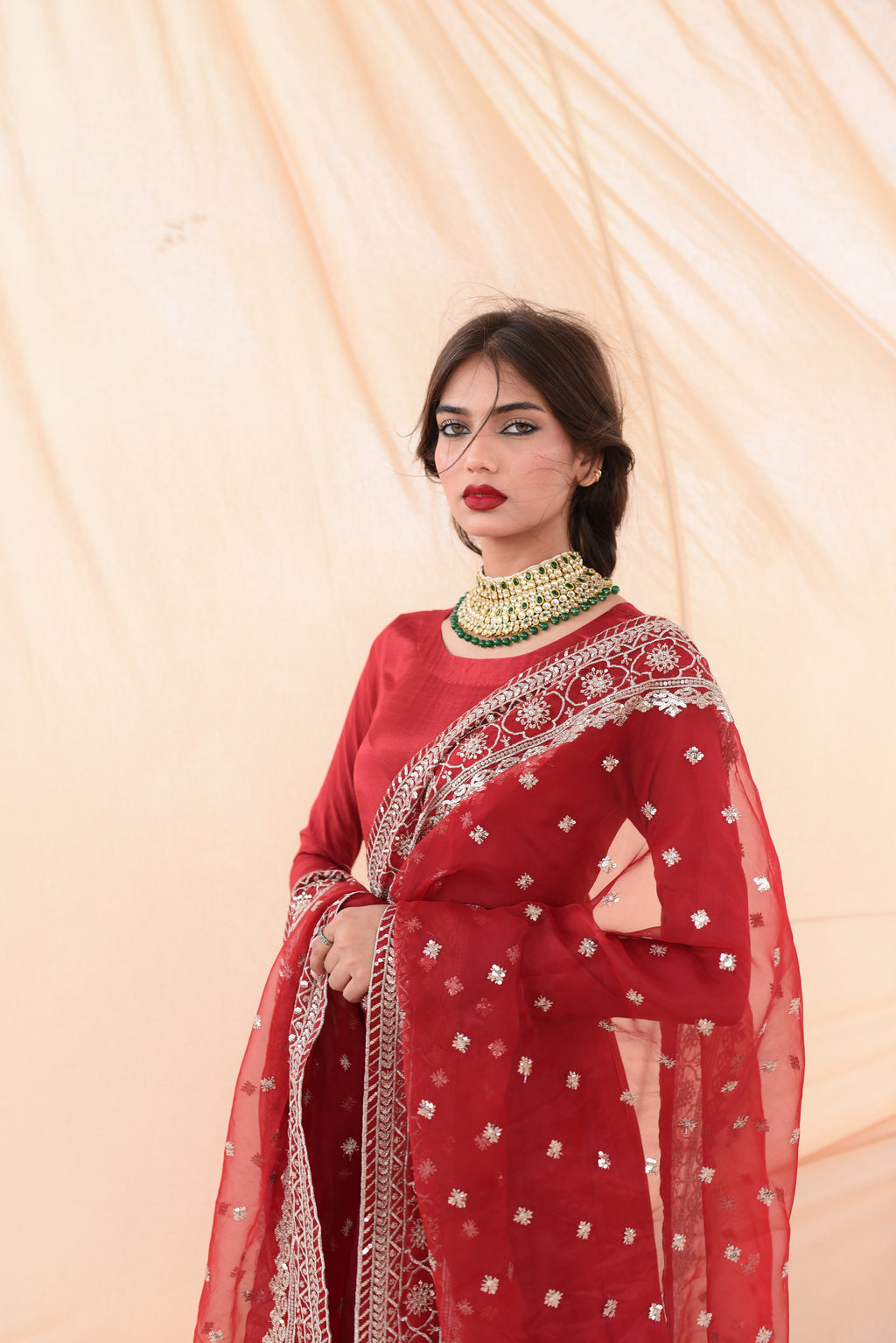 Red kalidaar frock ( BFFC-01 )