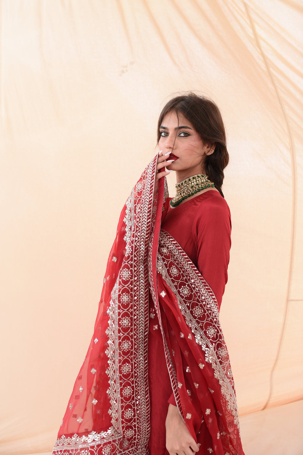 Red kalidaar frock ( BFFC-01 )