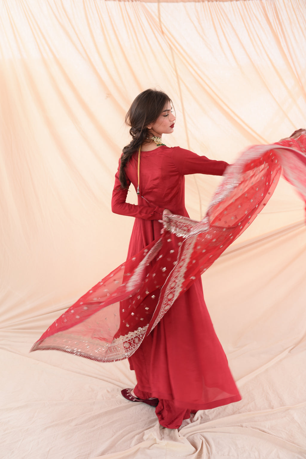 Red kalidaar frock ( BFFC-01 )
