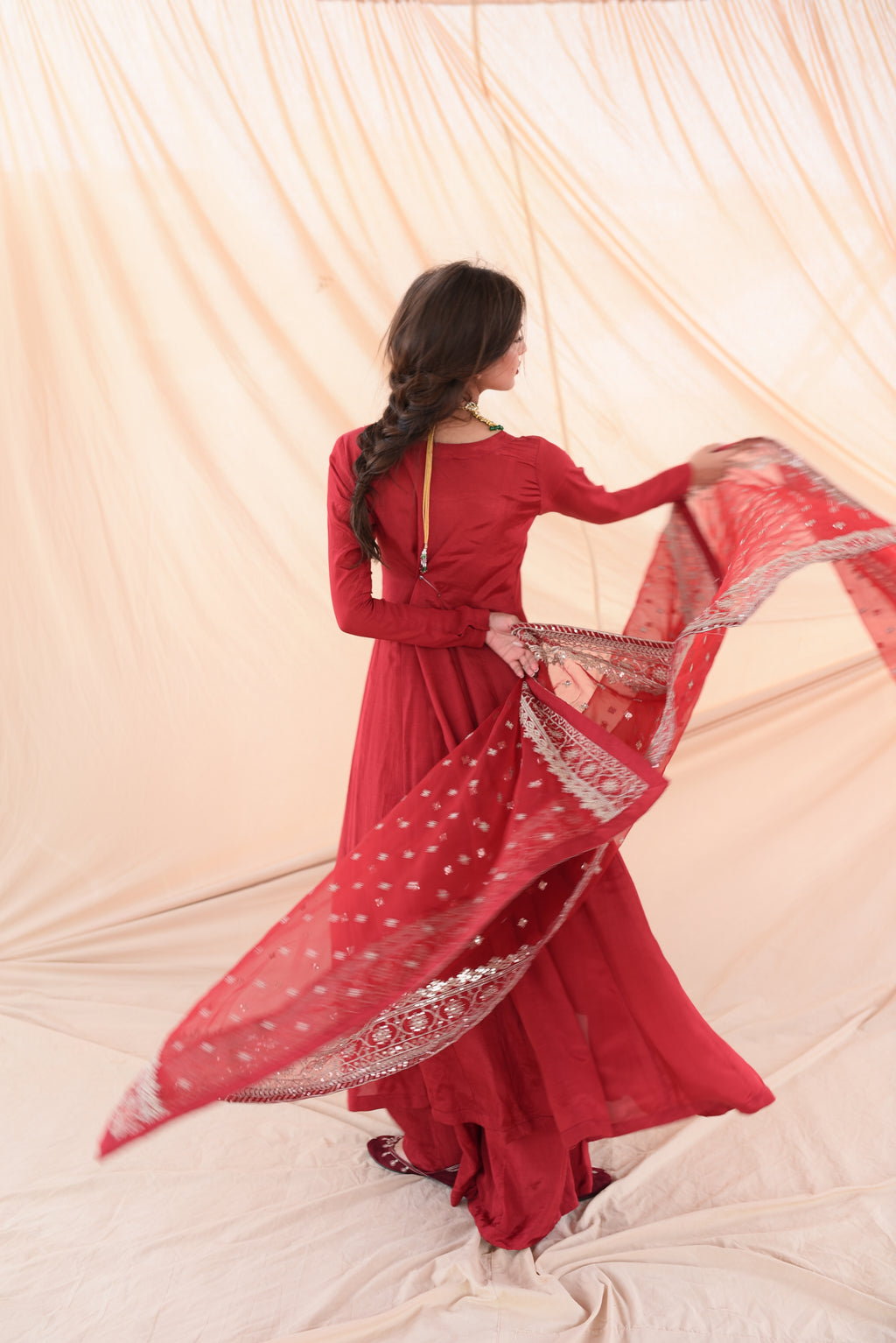 Red kalidaar frock ( BFFC-01 )