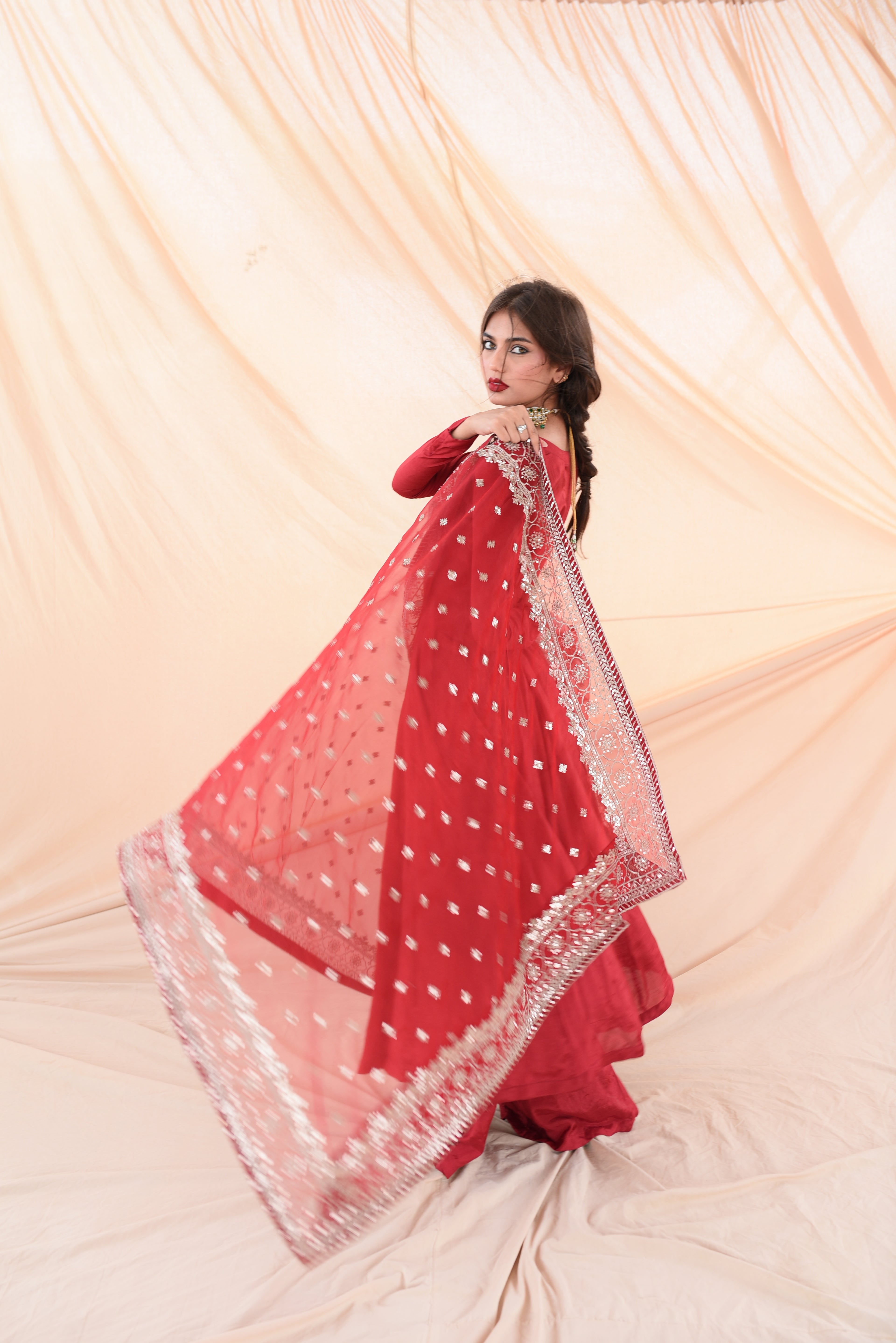 Red kalidaar frock ( BFFC-01 )