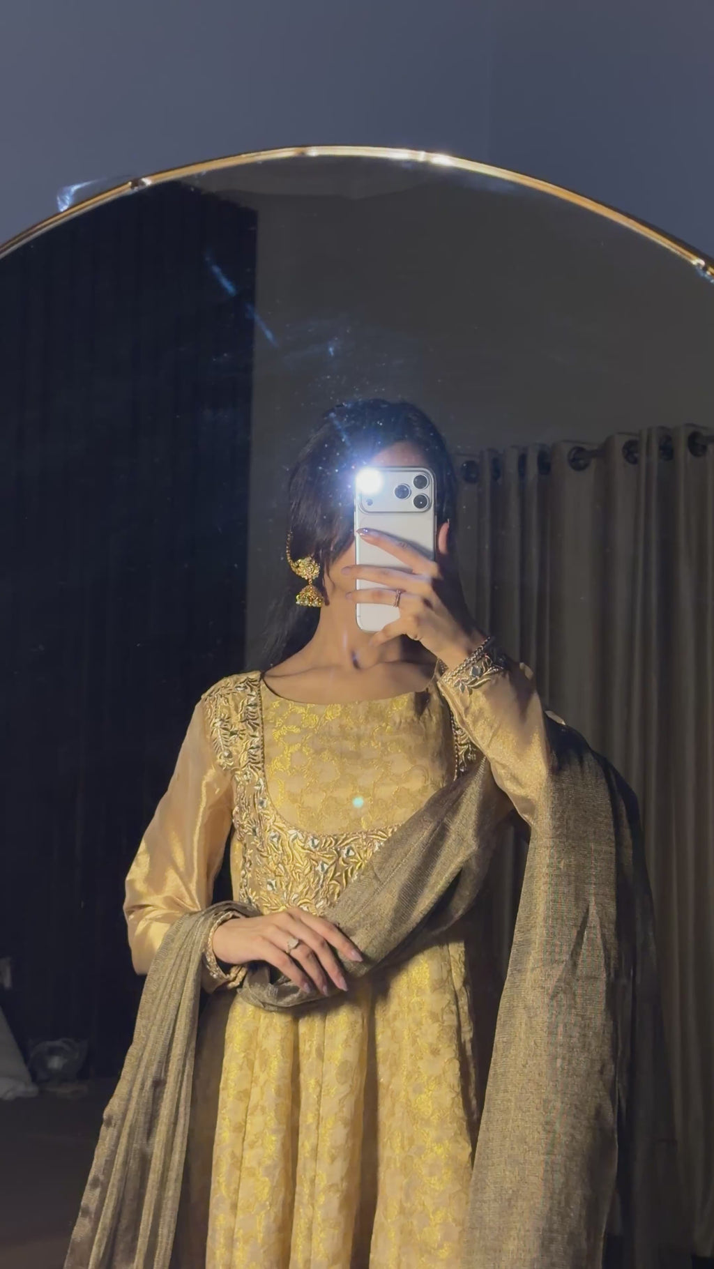 Golden Embroidered Frock
